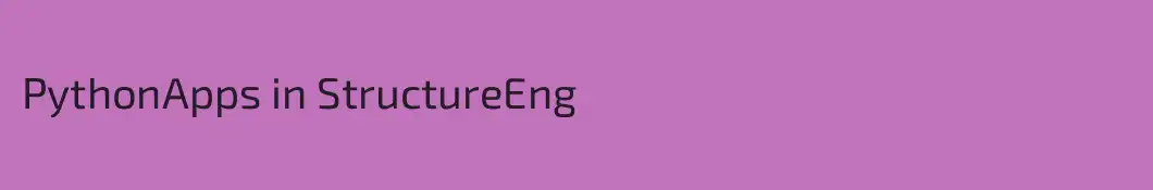 PythonApps in StructureEng
